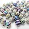 Striped Miniature Ornament Mix, 20 pc, Mini Glass Baubles for Dollhouse, 1:6 or 1:12 Scale, Adorabilities
